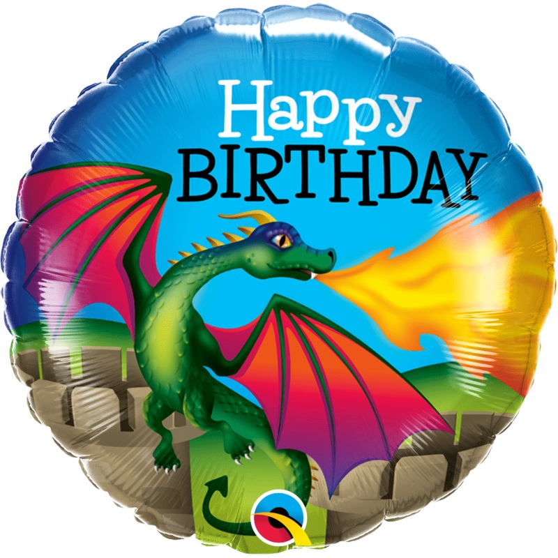 Birthday Mythical Dragon 18 Balloon