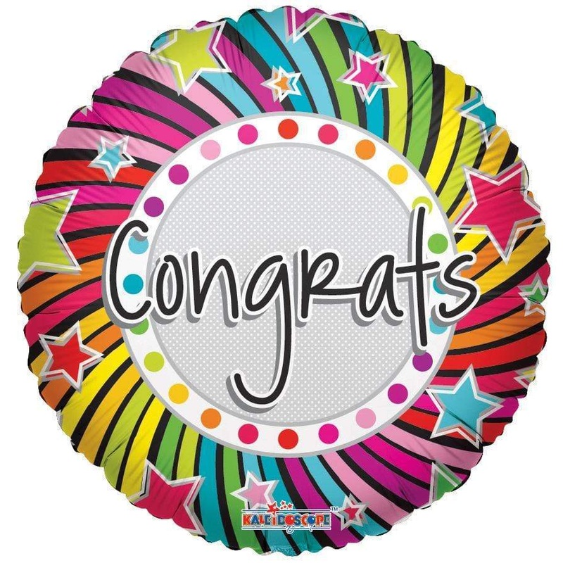 Congrats Spiral 18 Balloon