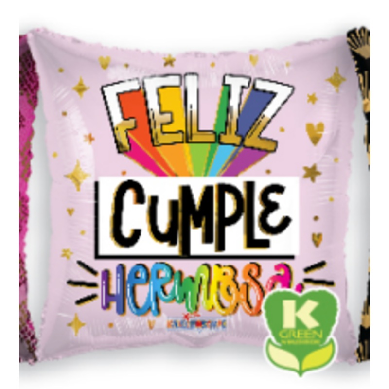 Feliz Cumple Hermosa Rainbow 18 Balloon