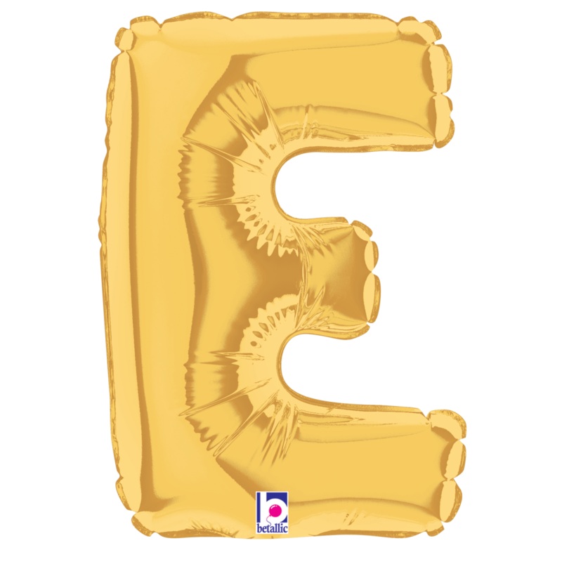Gold Letter E (requires heat-sealing) 7 Balloon