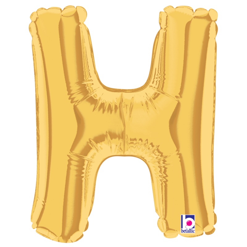 Gold Letter H (requires heat-sealing) 7 Balloon