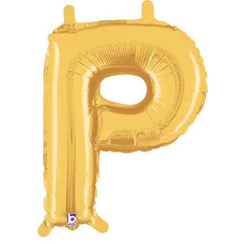 Gold Letter P 14 Balloon