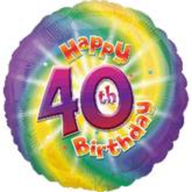 Happy 40th Birthday 18 Balloon