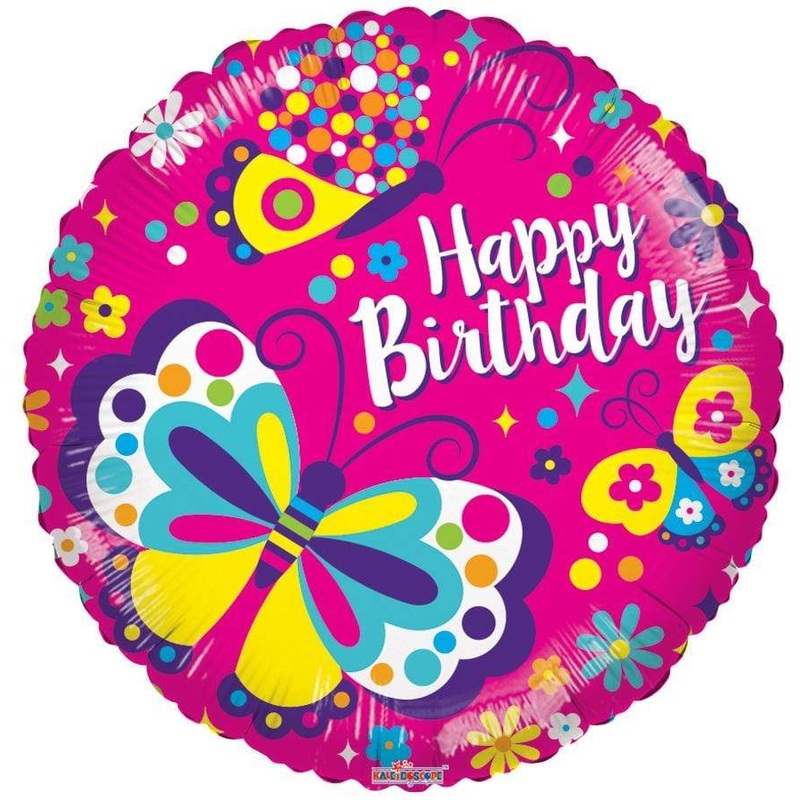 Happy Birthday Classic Butterflies 18 Gellibean Balloon
