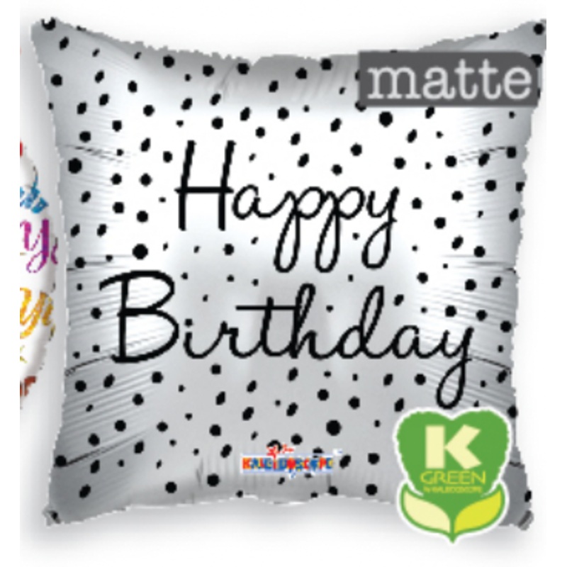 Happy Birthday Dots Matte 18 Balloon