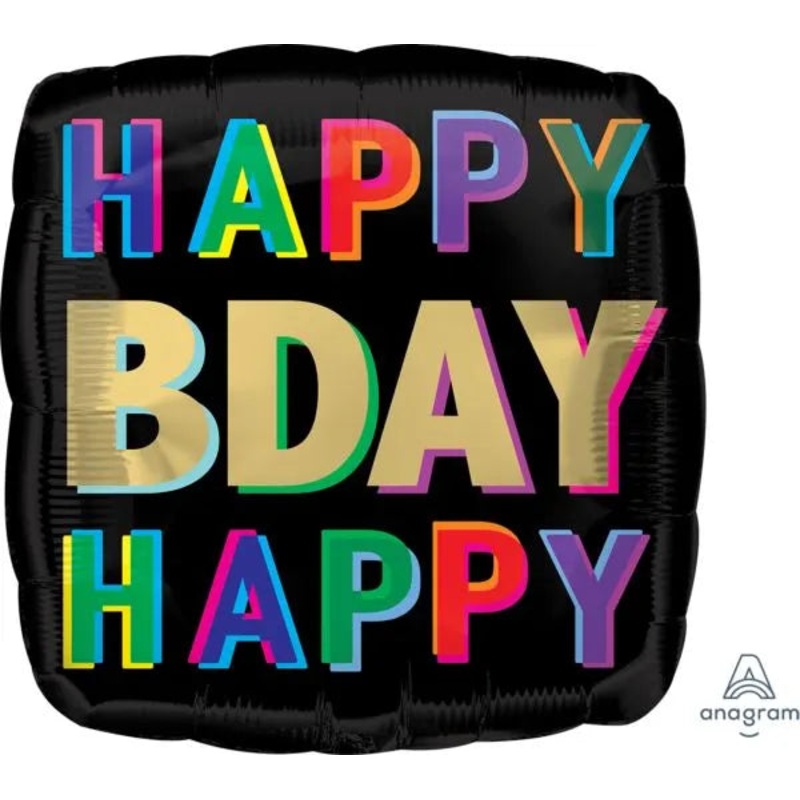 Happy Birthday Offset Letter 18 Balloon