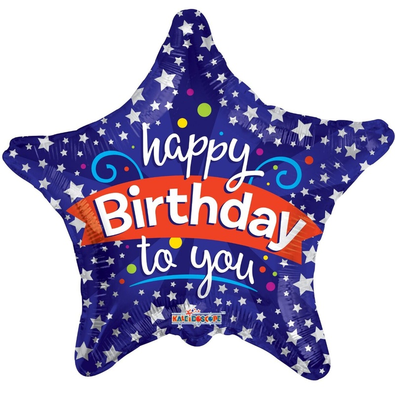 Happy Birthday to You Star 9" Air-fill Balloon (requires heat sealing)