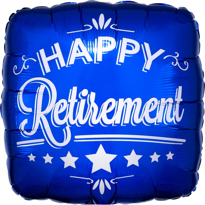 Happy Retirement Blue 18 Balloon