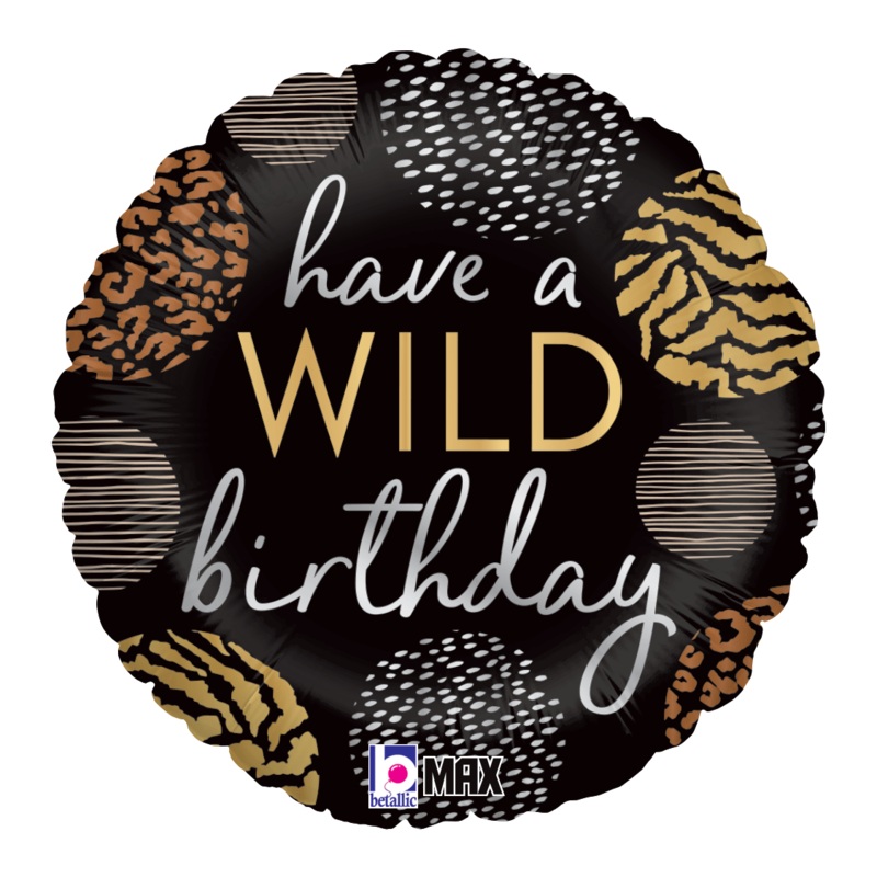 Have a Wild Birthday Animal Print 18 Balloon