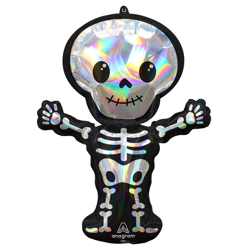 Holographic Iridescent Skeleton 34 Balloon