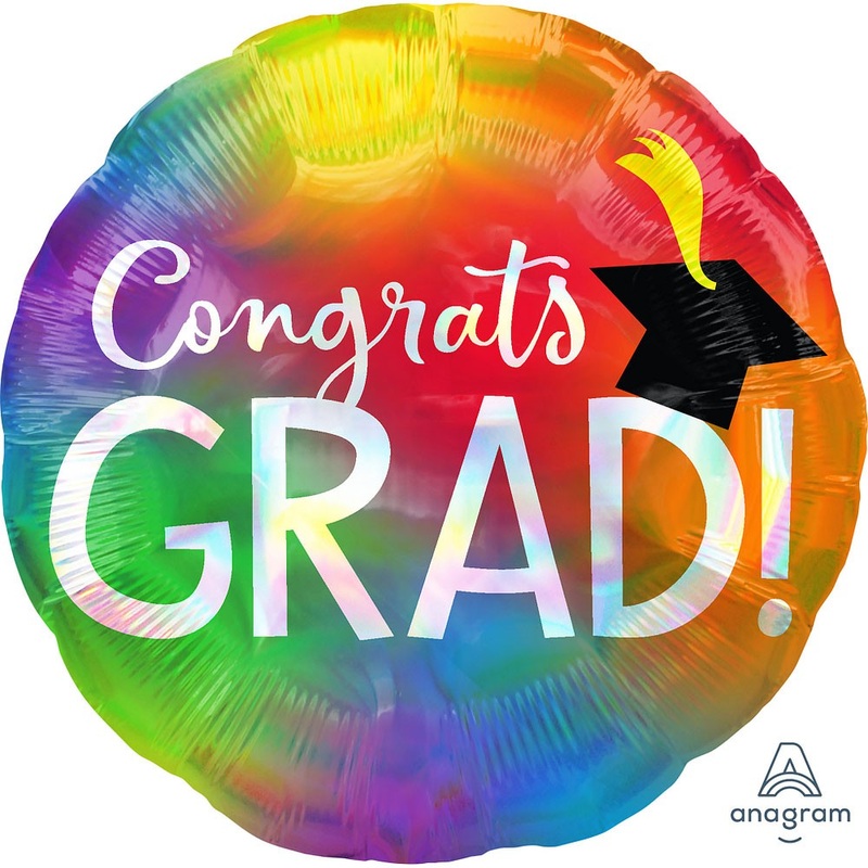 Iridescent Congrats Grad 18 Balloon