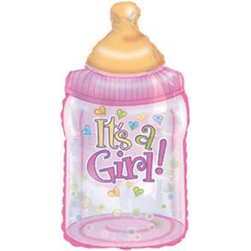 It's A Girl Baby Bottle 38 Balloon
