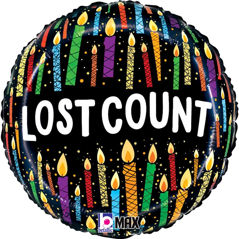 Lost Count Candles 18 Balloon