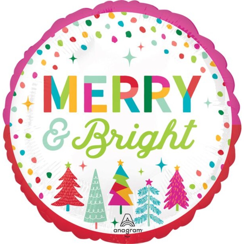 Merry and Bright Christmas 17 Balloon