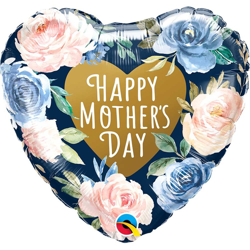 Mother's Day Pink & Blue Roses 18 Balloon