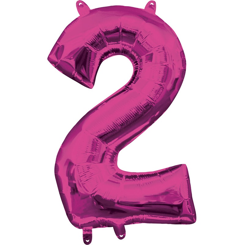 Number 2 Pink 16" Balloon