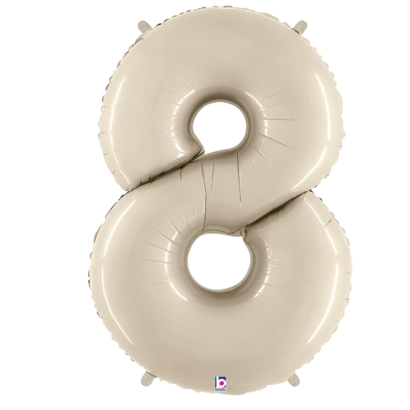 Number 8 White Sand 34 Balloon