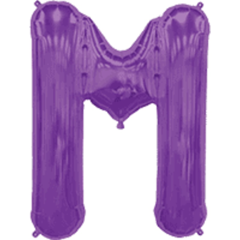 Purple Letter M 34 Balloon