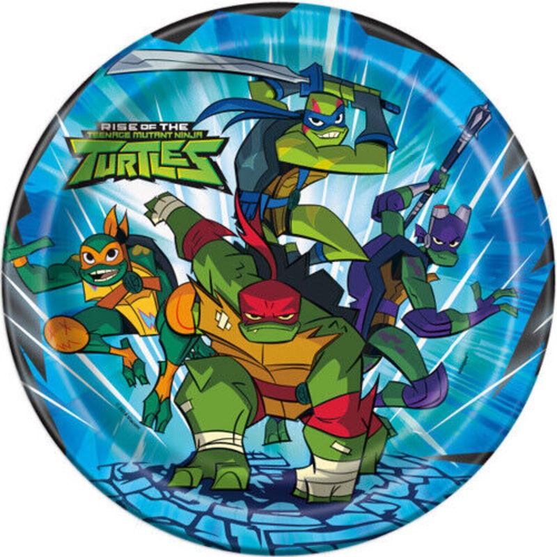 Rise of the TMNT Plates 9 (8 count)