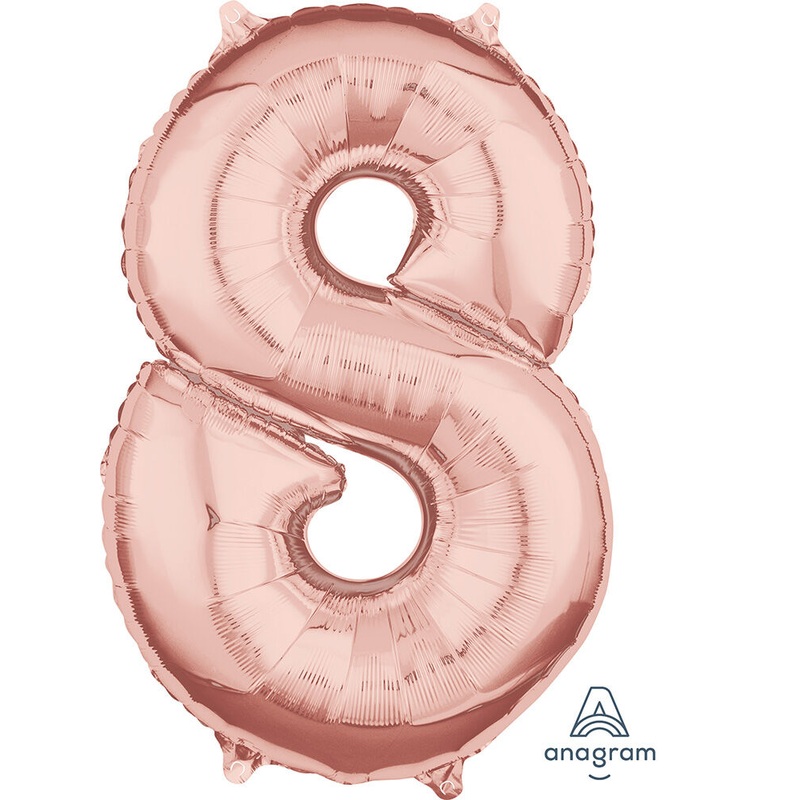 Rose Gold Number 8 26" Balloon