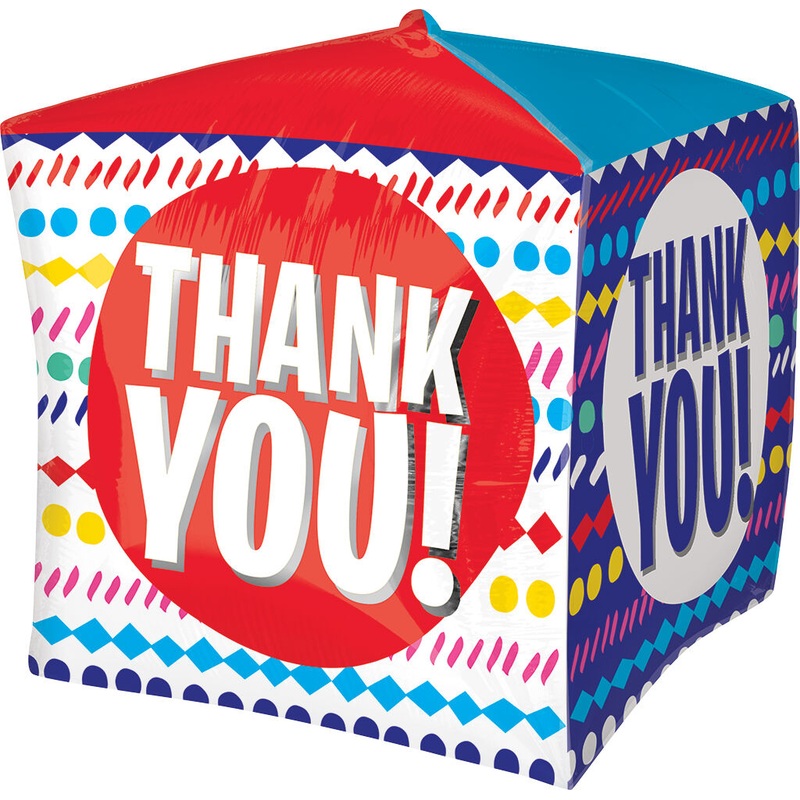 Thank You Streamers Cubez 15" Balloon