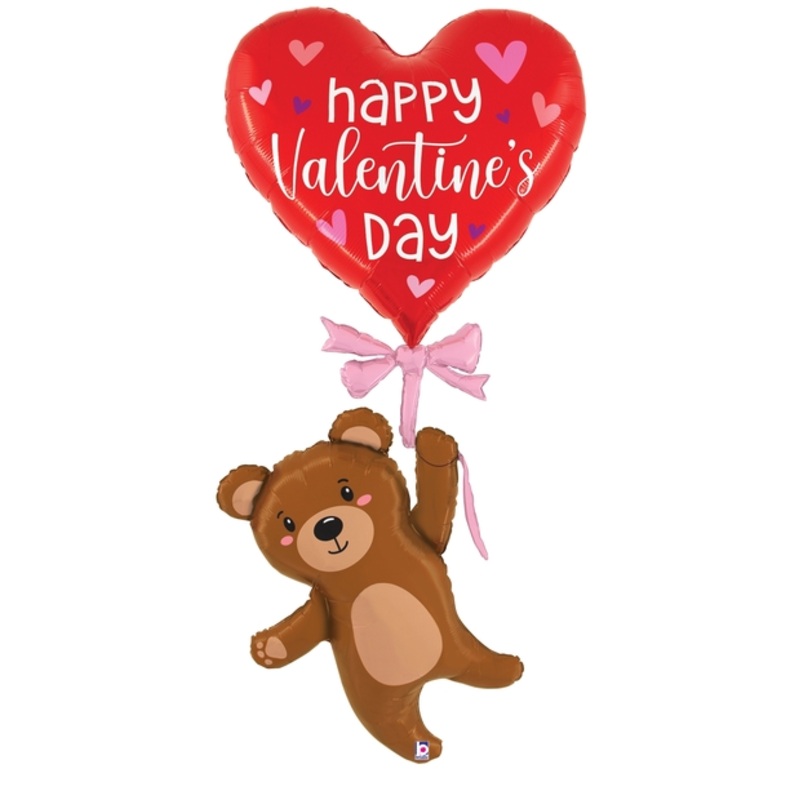 Valentine's Day Floating Bear 65 Balloon