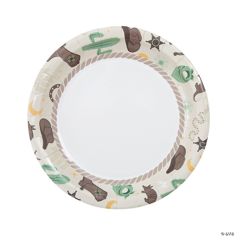 Western Icons Paper Dessert Plates 7 (8 count)