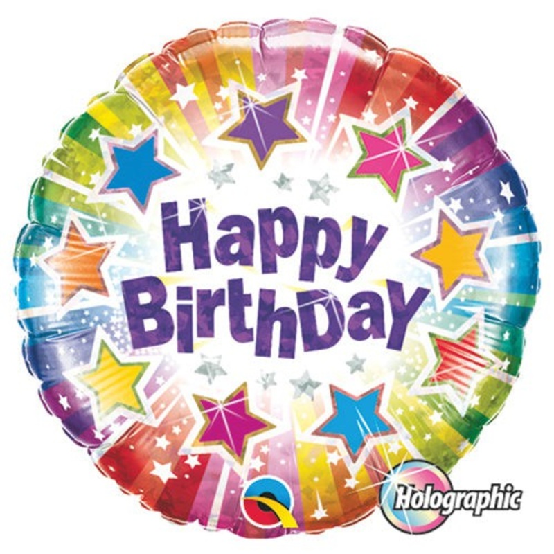 Birthday Radiant Stars 18 Balloon
