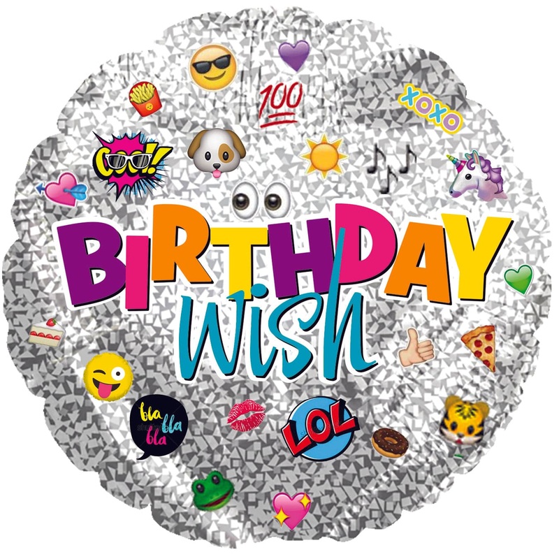 Birthday Wish 9 Balloon (requires heat-sealing)