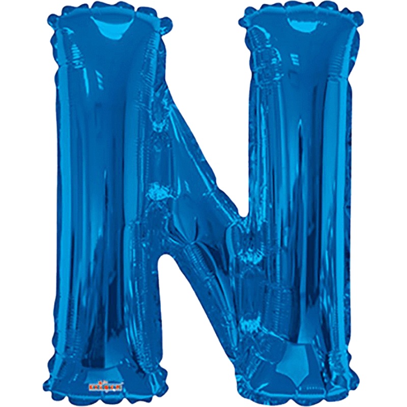 Blue Letter N 34 Balloon