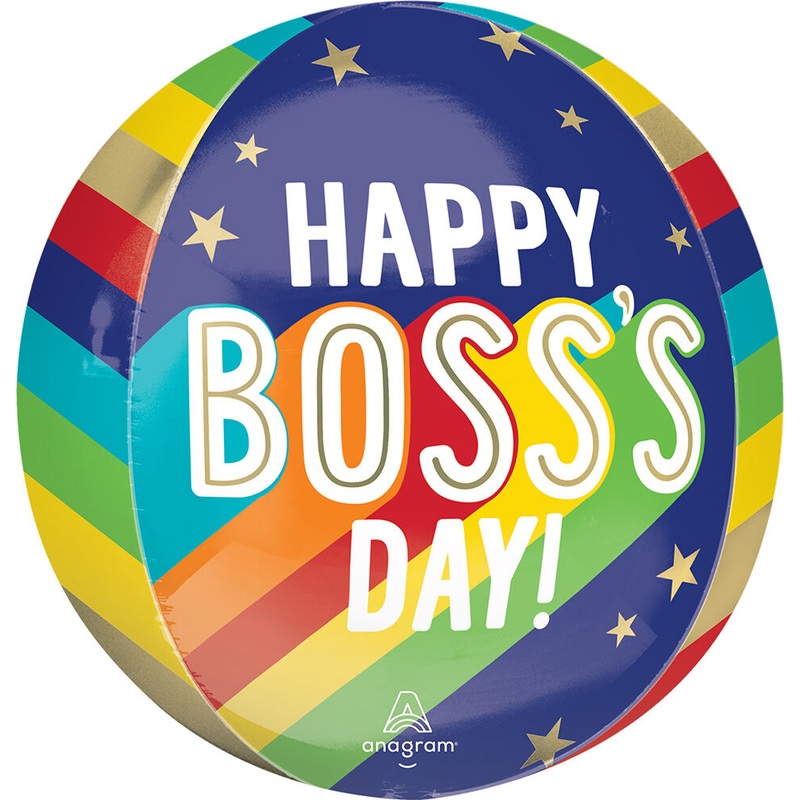 Boss's Day 16" Stripes Orbz Balloon