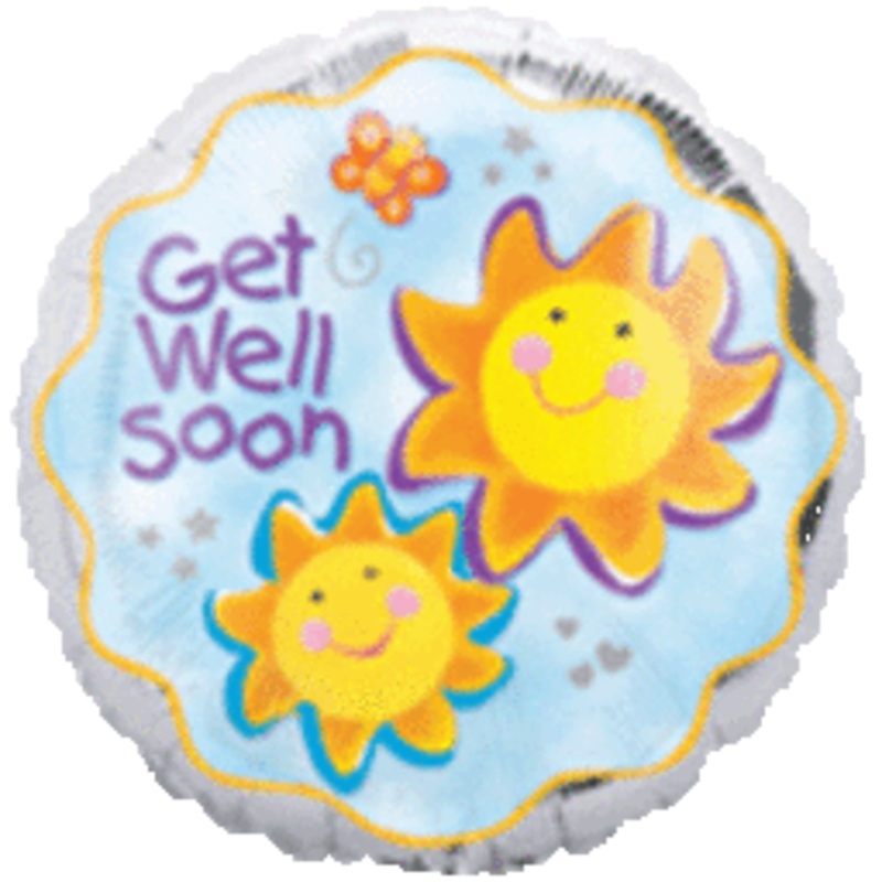 Chatterbox Get Well 2-Sided 18" Balloon
