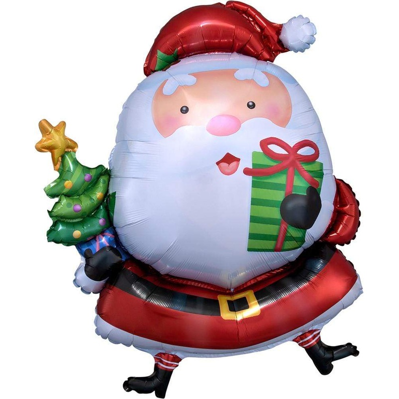 Christmas Santa With Tree 37 Balloon