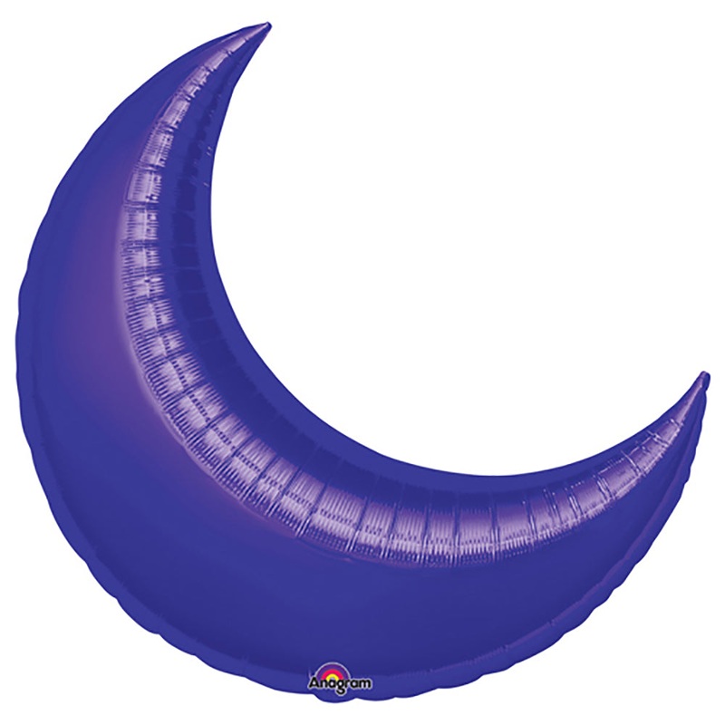 Crescent Moon - Purple (3 Pk) 35 Balloon (3 count)