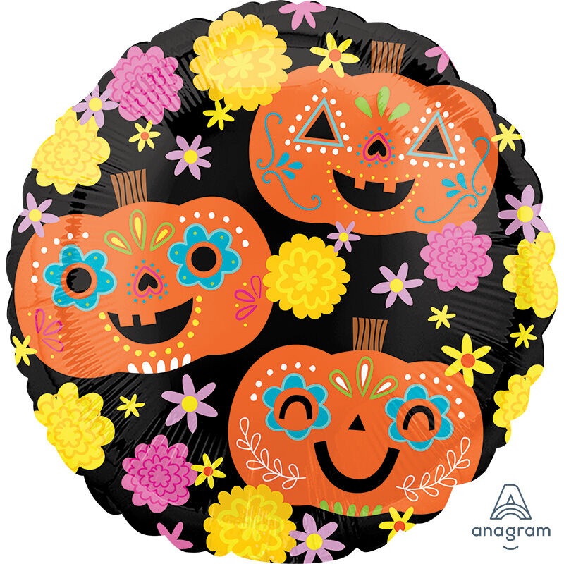 Day of the Dead Pumpkins 17" Balloon