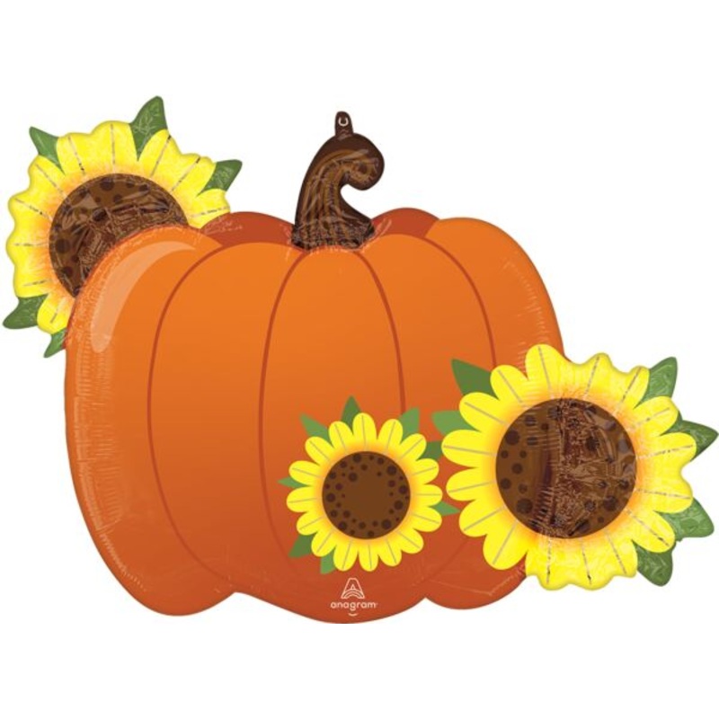 Fall Pumpkin and Sunflowers 31 Balloon