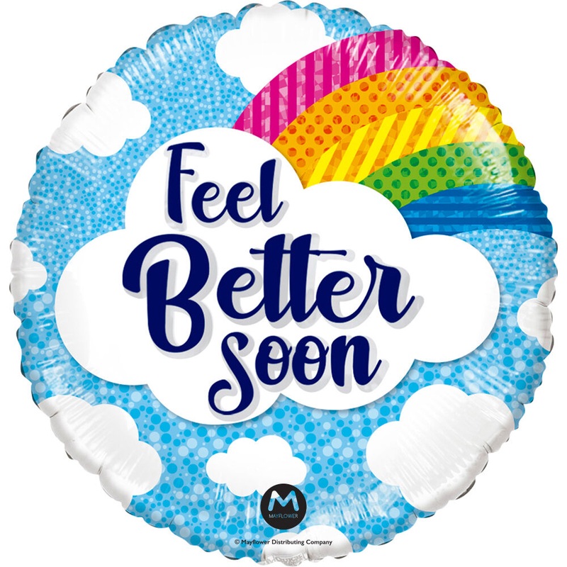 Feel Better Soon Rainbow 17" Balloon