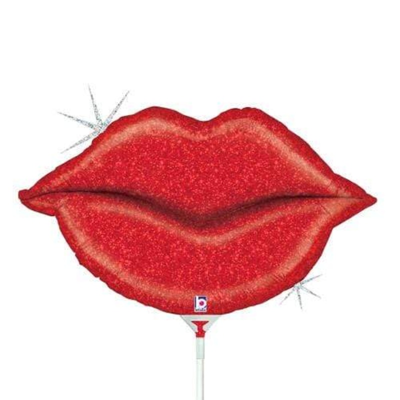 Glitter Lips 14 Balloon (requires heat-sealing)