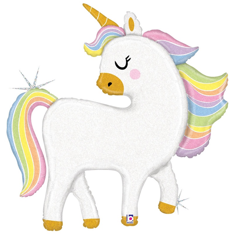 Glitter Pastel Unicorn 48 Balloon