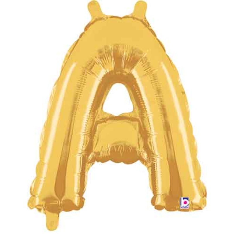 Gold Letter A 14 Balloon