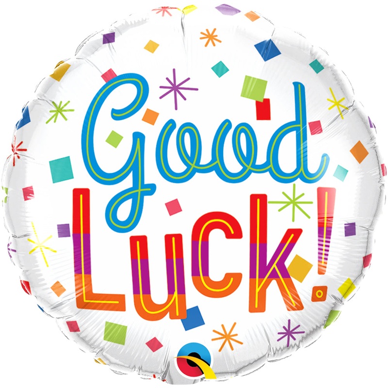 Good Luck Colorful Confetti 18 Balloon