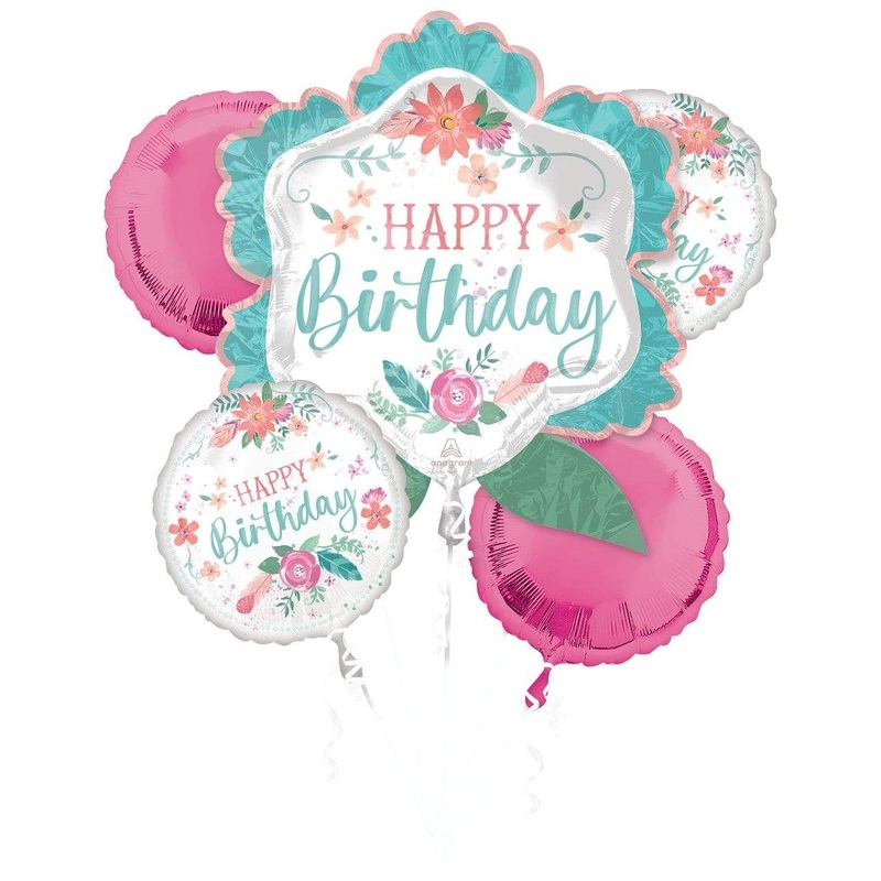 Happy Birthday Free Spirit Balloon Bouquet Set