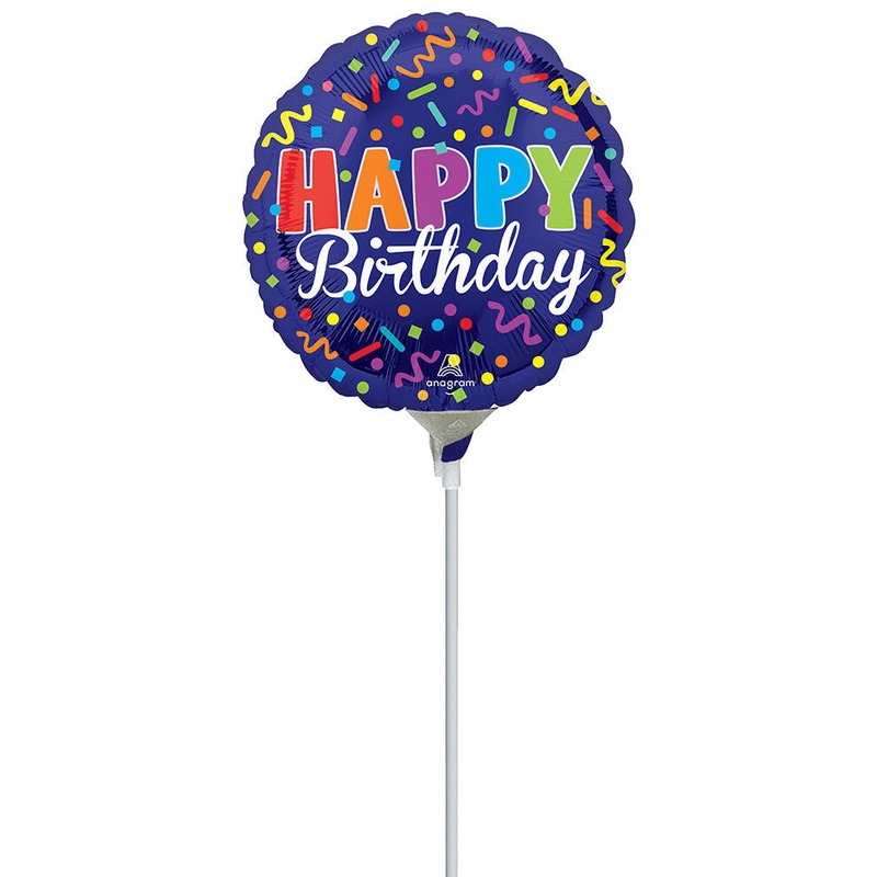 Happy Birthday Party 9" Air-fill Balloon (requires heat sealing)