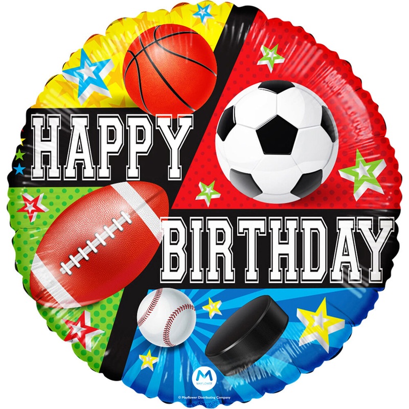 Happy Birthday Sports 30" Balloon