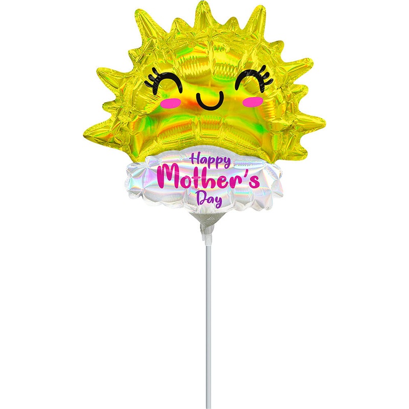 Happy Mother's Day Iridescent Happy Sun 14" Balloon