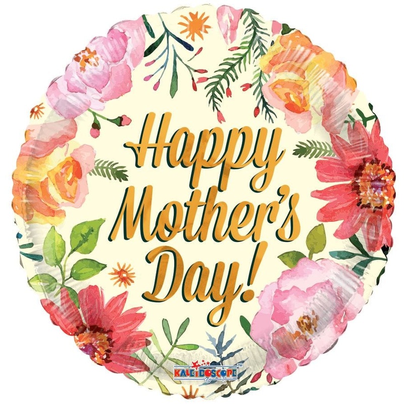 Happy Mother's Day Watercolor Flowers 18 Balloon