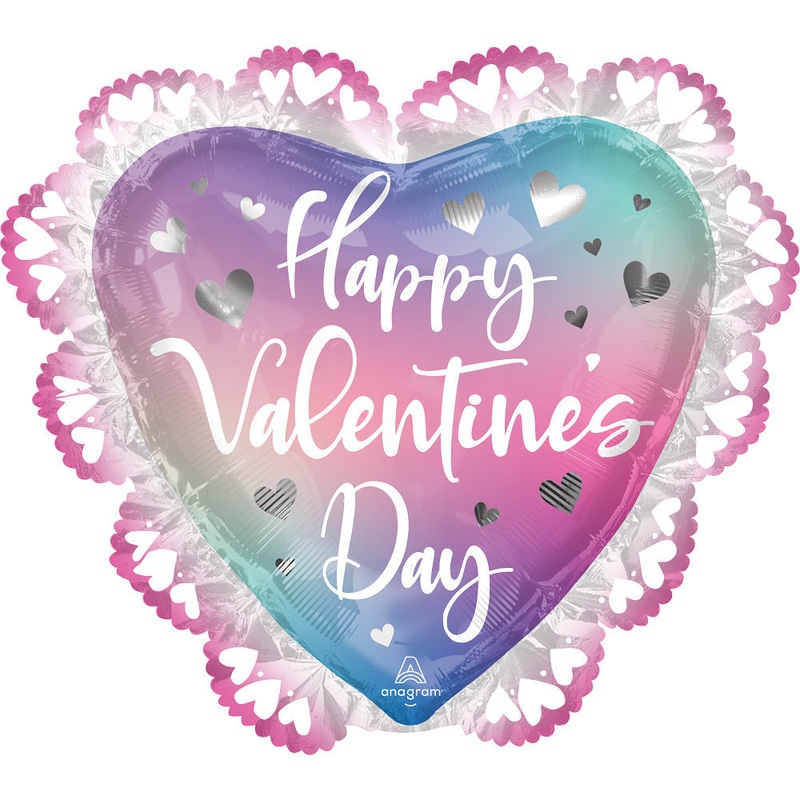 Happy Valentine's Day Filtered Ombre 23 Balloon