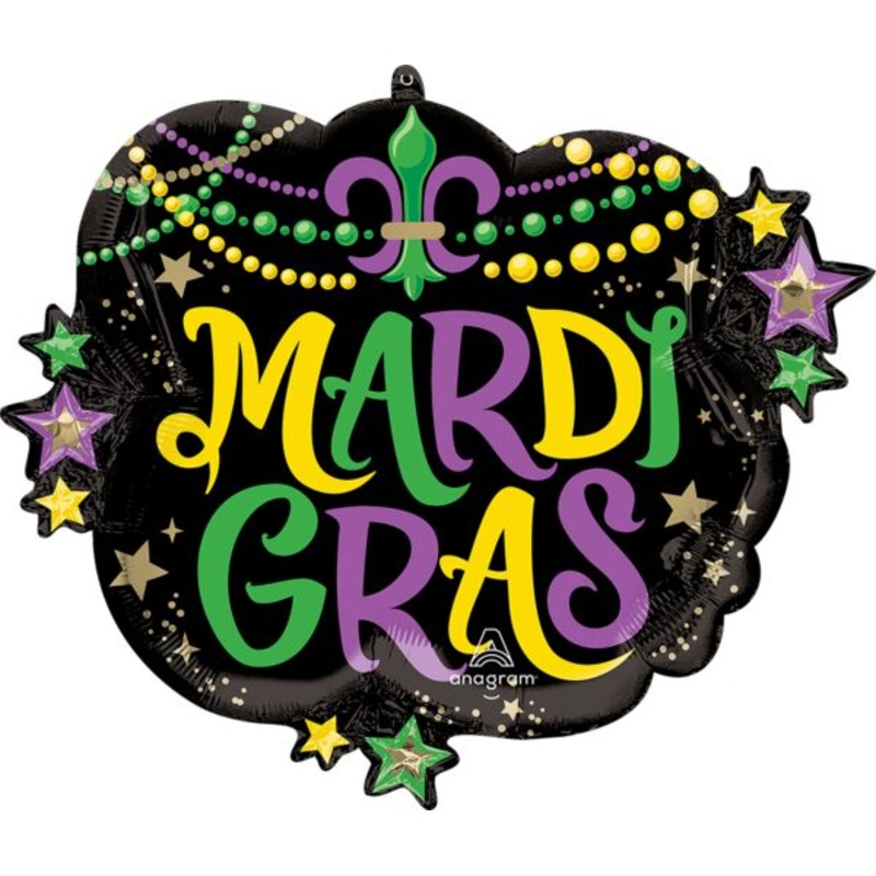 Mardi Gras Glittering Beads 28 Balloon