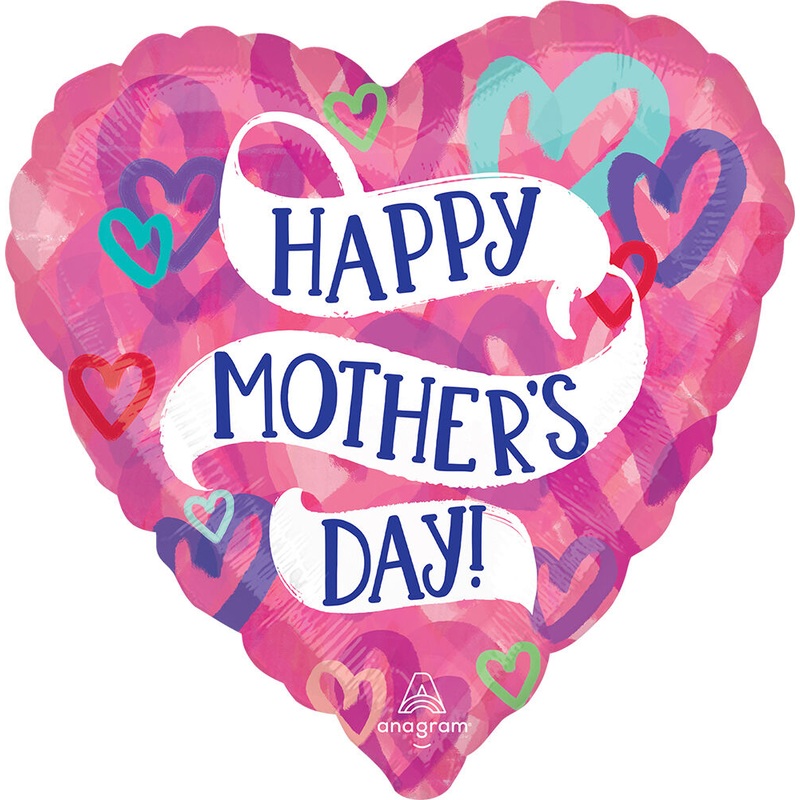 Mother's Day Layered Hearts 17" Balloon