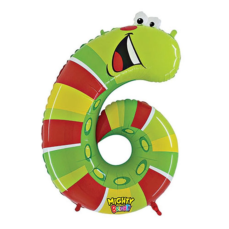 Number 6 - Caterpillar Zooloon 40 Balloon